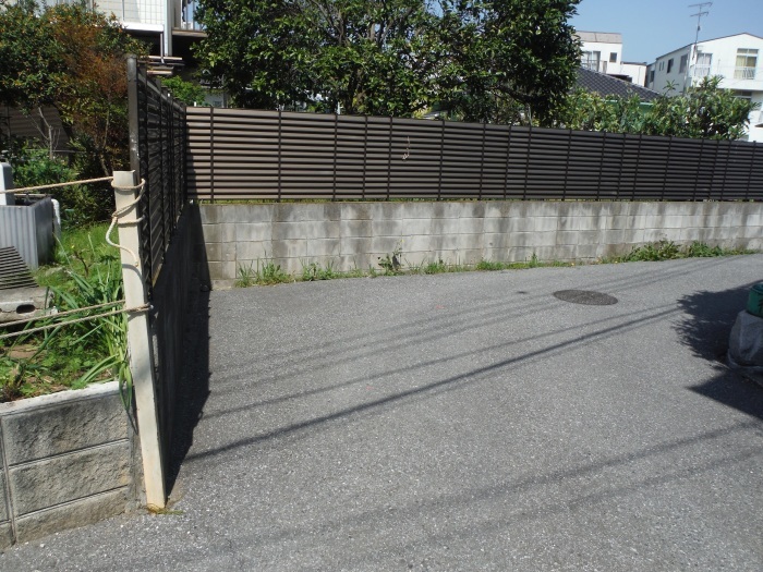 リフォーム前のブロックとフェンス