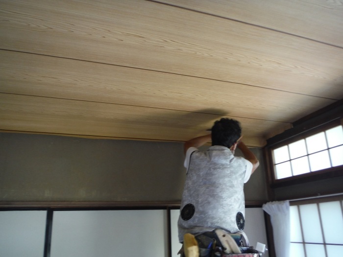 和室天井の補修